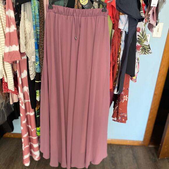 Dried Rose Chiffon Skirt - Picture 1 of 6
